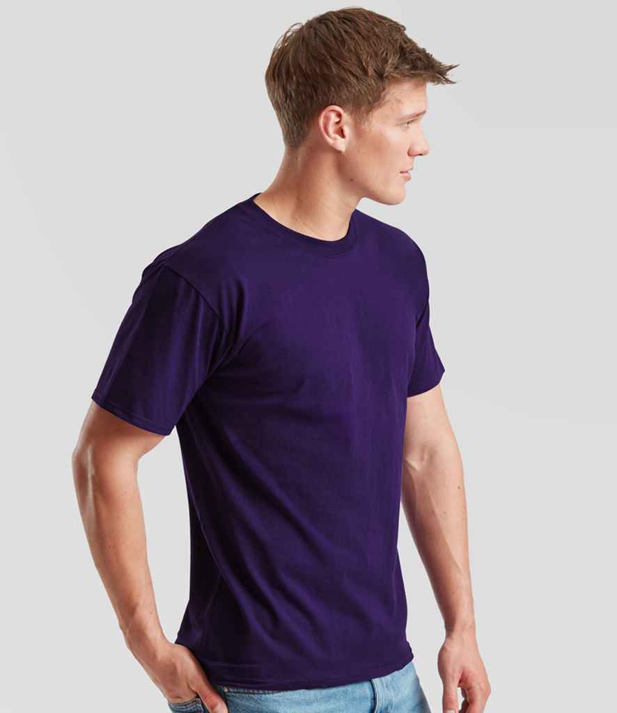 Fruit of the Loom SS6 Purple Model -  Ready to be Printed by Custard Workwear - Cheap Personalised and Customised Workwear in Nottinghamshire, Derbyshire and Leicestershire