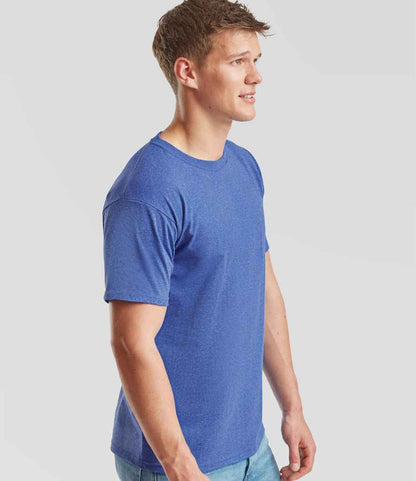 Fruit of the Loom SS6 Heather Royal Model -  Ready to be Printed by Custard Workwear - Cheap Personalised and Customised Workwear in Nottinghamshire, Derbyshire and Leicestershire