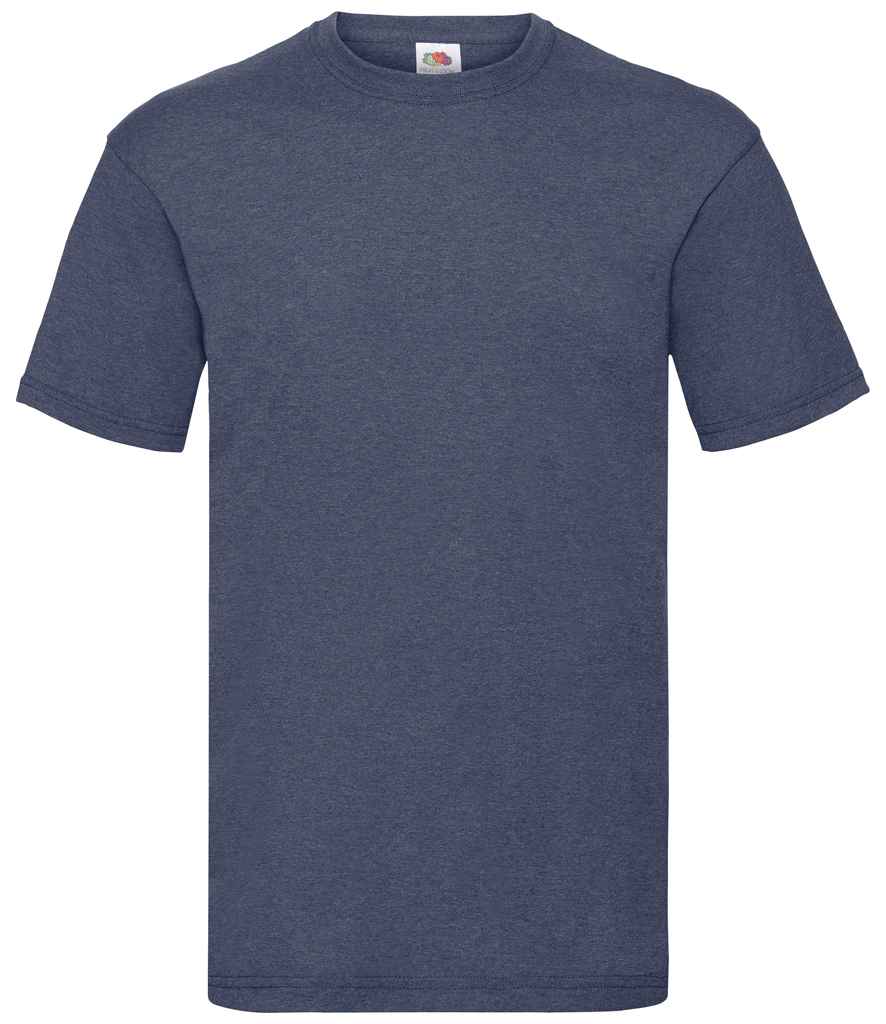 Fruit of the Loom SS6 Heather Navy Front -  Ready to be Printed by Custard Workwear - Cheap Personalised and Customised Workwear in Nottinghamshire, Derbyshire and Leicestershire