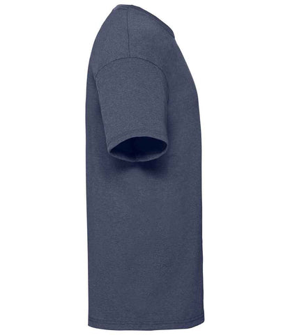 Fruit of the Loom SS6 Heather Navy Left -  Ready to be Printed by Custard Workwear - Cheap Personalised and Customised Workwear in Nottinghamshire, Derbyshire and Leicestershire