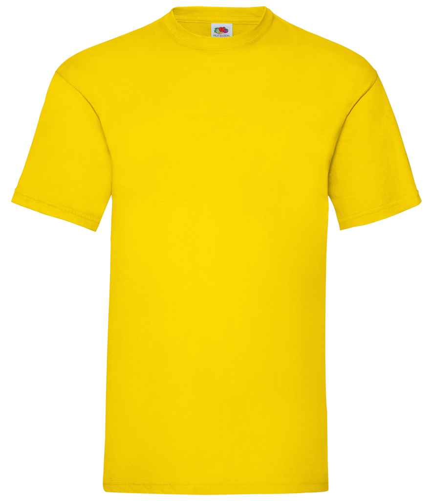 Fruit of the Loom SS6 Yellow Front -  Ready to be Printed by Custard Workwear - Cheap Personalised and Customised Workwear in Nottinghamshire, Derbyshire and Leicestershire