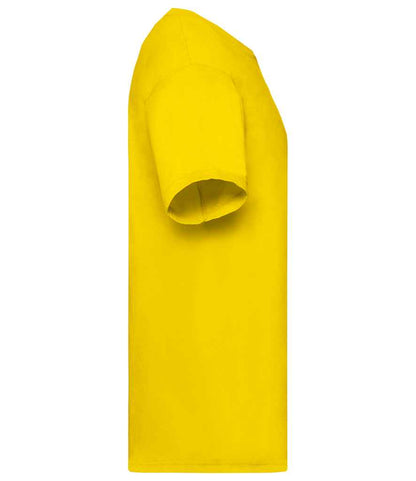 Fruit of the Loom SS6 Yellow Left -  Ready to be Printed by Custard Workwear - Cheap Personalised and Customised Workwear in Nottinghamshire, Derbyshire and Leicestershire