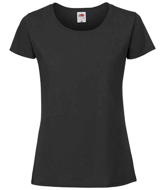 Fruit of the Loom SS720 Black Front -  Ready to be Embroidered and Printed by Custard Workwear - Cheap Personalised and Customised Workwear in Nottinghamshire, Derbyshire and Leicestershire