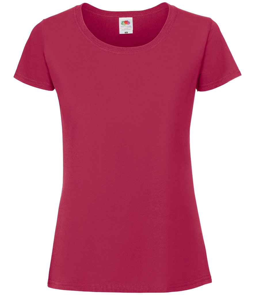 Fruit of the Loom SS720 Cranberry Front -  Ready to be Embroidered and Printed by Custard Workwear - Cheap Personalised and Customised Workwear in Nottinghamshire, Derbyshire and Leicestershire