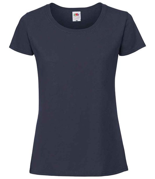 Fruit of the Loom SS720 Deep Navy Front -  Ready to be Embroidered and Printed by Custard Workwear - Cheap Personalised and Customised Workwear in Nottinghamshire, Derbyshire and Leicestershire