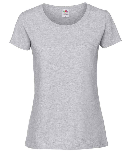 Fruit of the Loom SS720 Heather Grey Front -  Ready to be Embroidered and Printed by Custard Workwear - Cheap Personalised and Customised Workwear in Nottinghamshire, Derbyshire and Leicestershire