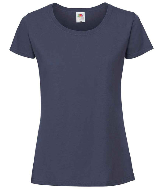 Fruit of the Loom SS720 Navy Front -  Ready to be Embroidered and Printed by Custard Workwear - Cheap Personalised and Customised Workwear in Nottinghamshire, Derbyshire and Leicestershire