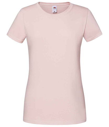 Fruit of the Loom SS720 Powder Rose Front -  Ready to be Embroidered and Printed by Custard Workwear - Cheap Personalised and Customised Workwear in Nottinghamshire, Derbyshire and Leicestershire