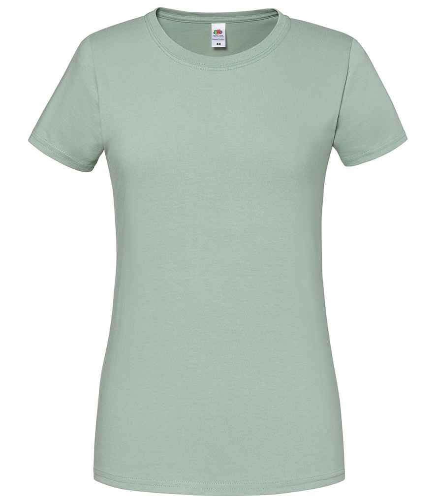Fruit of the Loom SS720 Sage Front -  Ready to be Embroidered and Printed by Custard Workwear - Cheap Personalised and Customised Workwear in Nottinghamshire, Derbyshire and Leicestershire