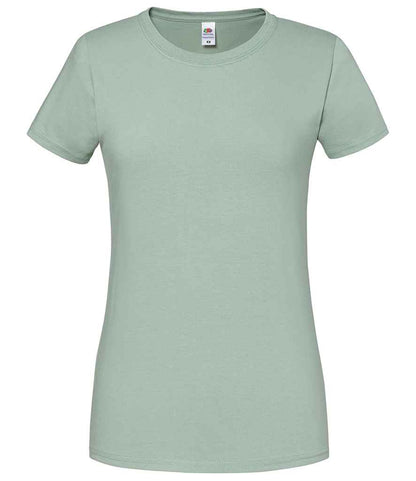 Fruit of the Loom SS720 Sage Front -  Ready to be Embroidered and Printed by Custard Workwear - Cheap Personalised and Customised Workwear in Nottinghamshire, Derbyshire and Leicestershire