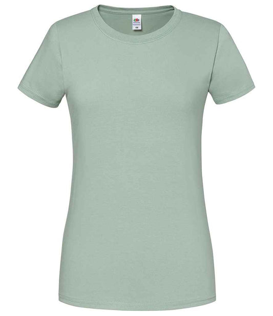 Fruit of the Loom SS720 Sage Front -  Ready to be Embroidered and Printed by Custard Workwear - Cheap Personalised and Customised Workwear in Nottinghamshire, Derbyshire and Leicestershire