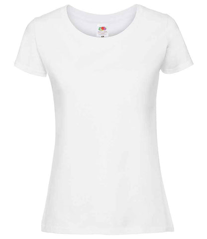 Fruit of the Loom SS720 White Front -  Ready to be Embroidered and Printed by Custard Workwear - Cheap Personalised and Customised Workwear in Nottinghamshire, Derbyshire and Leicestershire