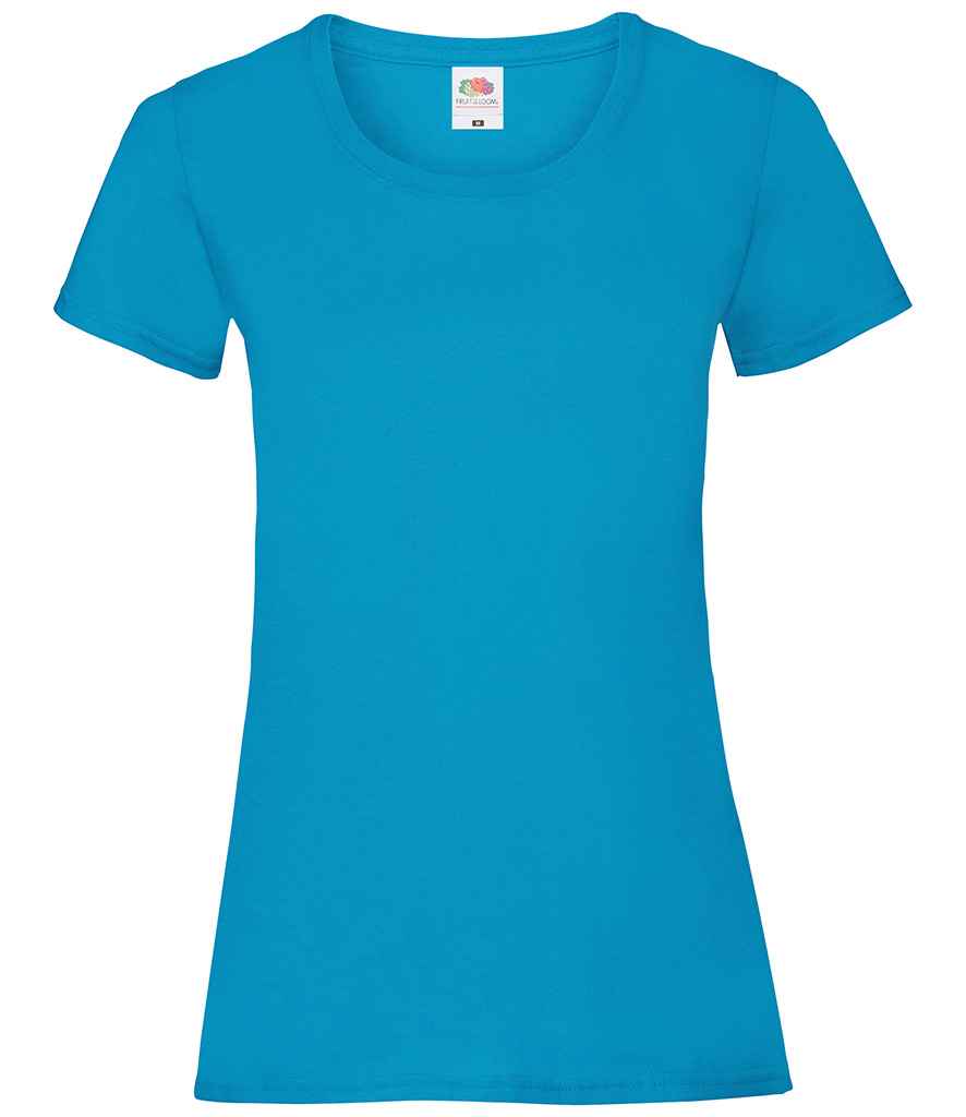 Fruit of the Loom SS77 Azure Front -  Ready to be Printed by Custard Workwear - Cheap Personalised and Customised Workwear in Nottinghamshire, Derbyshire and Leicestershire