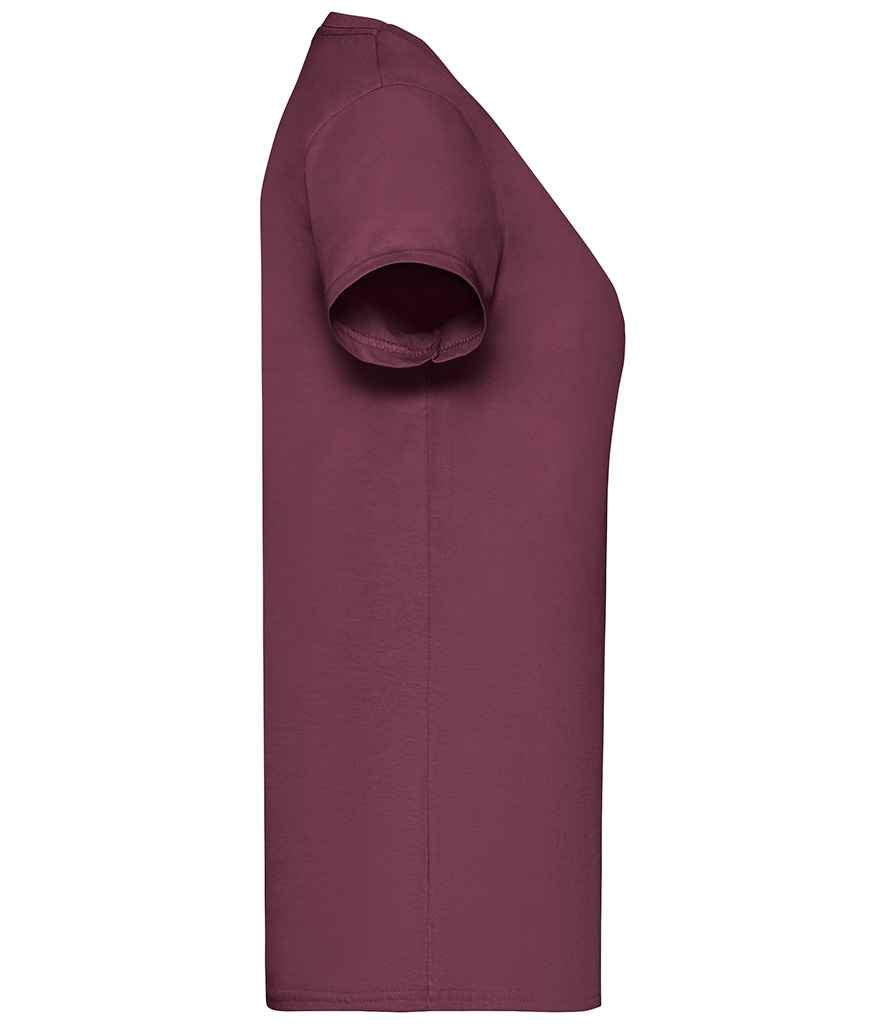 Fruit of the Loom SS77 Burgundy Right -  Ready to be Printed by Custard Workwear - Cheap Personalised and Customised Workwear in Nottinghamshire, Derbyshire and Leicestershire
