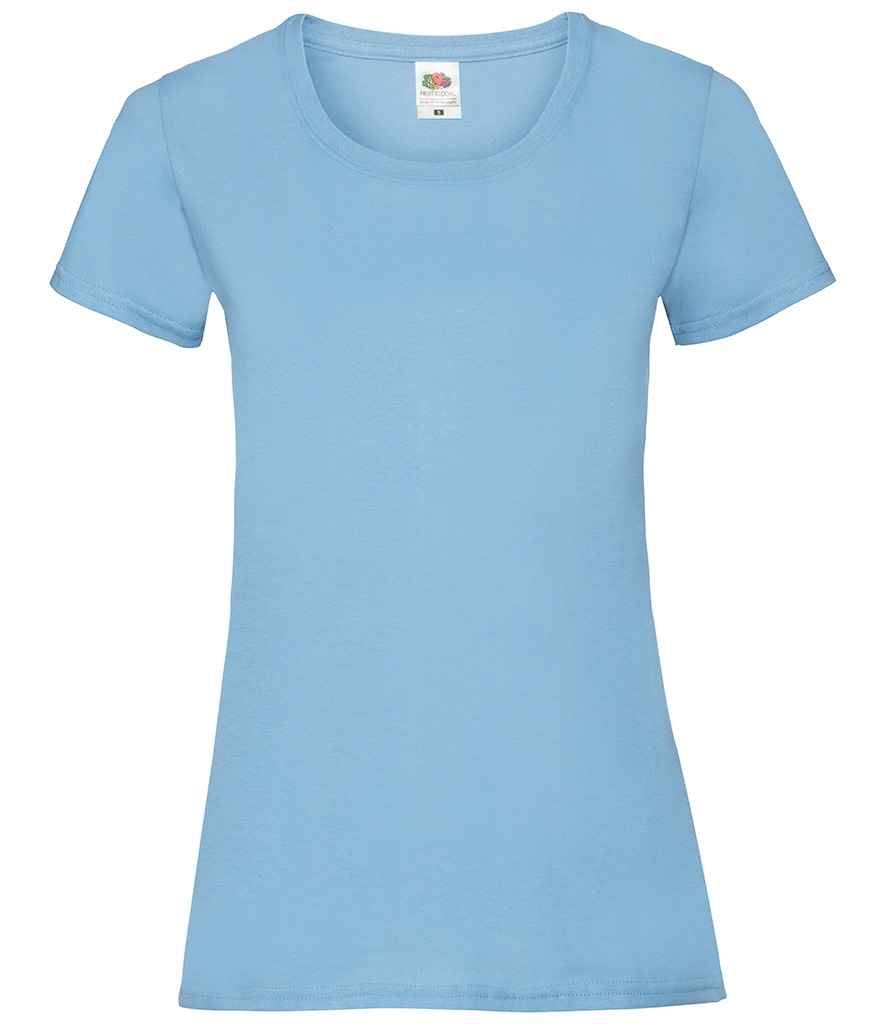 Fruit of the Loom SS77 Sky Blue Front -  Ready to be Printed by Custard Workwear - Cheap Personalised and Customised Workwear in Nottinghamshire, Derbyshire and Leicestershire