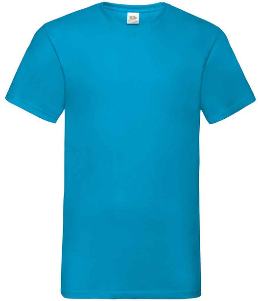 Fruit of the Loom SS7 Azure Front -  Ready to be Printed by Custard Workwear - Cheap Personalised and Customised Workwear in Nottinghamshire, Derbyshire and Leicestershire