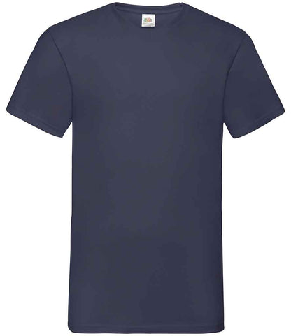 Fruit of the Loom SS7 Deep Navy Front -  Ready to be Printed by Custard Workwear - Cheap Personalised and Customised Workwear in Nottinghamshire, Derbyshire and Leicestershire