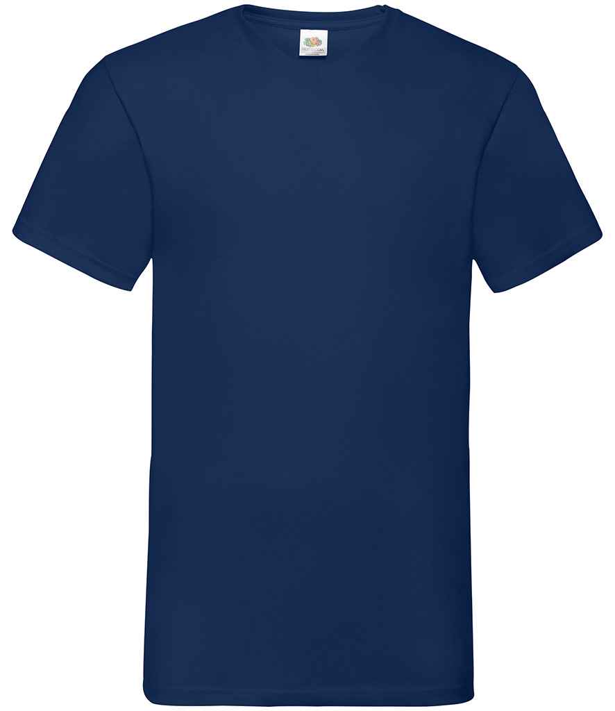 Fruit of the Loom SS7 Navy Front -  Ready to be Printed by Custard Workwear - Cheap Personalised and Customised Workwear in Nottinghamshire, Derbyshire and Leicestershire