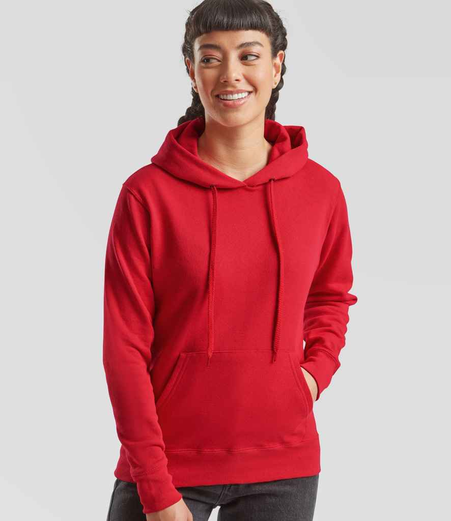 Fruit of the Loom SS801 Red Model -  Ready to be Embroidered and Printed by Custard Workwear - Cheap Personalised and Customised Workwear in Nottinghamshire, Derbyshire and Leicestershire