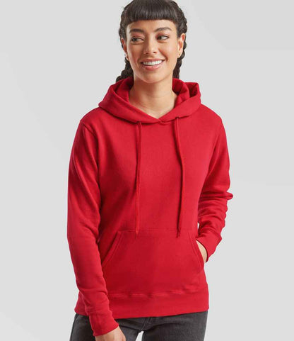 Fruit of the Loom SS801 Red Model -  Ready to be Embroidered and Printed by Custard Workwear - Cheap Personalised and Customised Workwear in Nottinghamshire, Derbyshire and Leicestershire