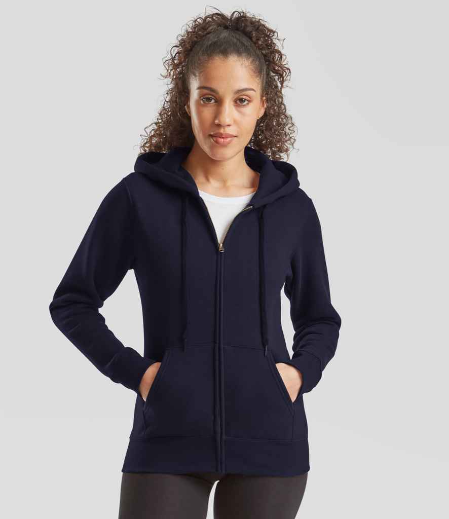 Fruit of the Loom SS82 Deep Navy Model -  Ready to be Embroidered and Printed by Custard Workwear - Cheap Personalised and Customised Workwear in Nottinghamshire, Derbyshire and Leicestershire