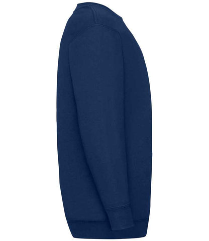 Fruit of the Loom SS9B Navy Right -  Ready to be Embroidered and Printed by Custard Workwear - Cheap Personalised and Customised Workwear in Nottinghamshire, Derbyshire and Leicestershire