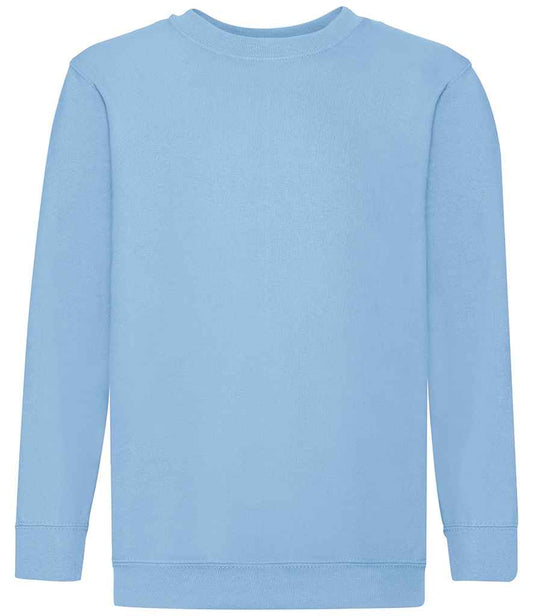 Fruit of the Loom SS9B Sky Blue Front -  Ready to be Embroidered and Printed by Custard Workwear - Cheap Personalised and Customised Workwear in Nottinghamshire, Derbyshire and Leicestershire