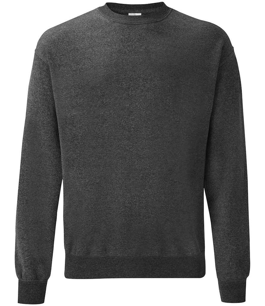Fruit of the Loom SS9 Dark Heather Front -  Ready to be Embroidered and Printed by Custard Workwear - Cheap Personalised and Customised Workwear in Nottinghamshire, Derbyshire and Leicestershire
