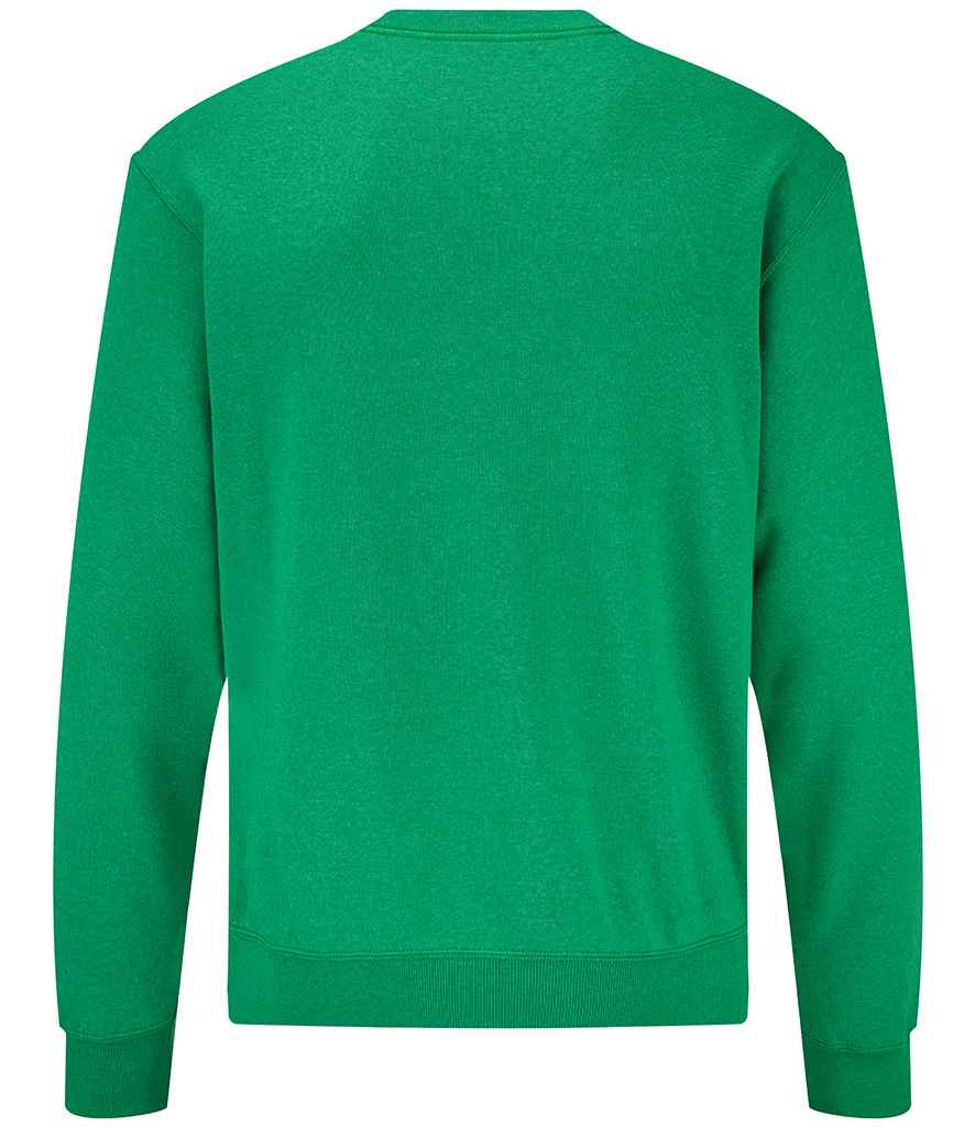 Fruit of the Loom SS9 Heather Green Back -  Ready to be Embroidered and Printed by Custard Workwear - Cheap Personalised and Customised Workwear in Nottinghamshire, Derbyshire and Leicestershire