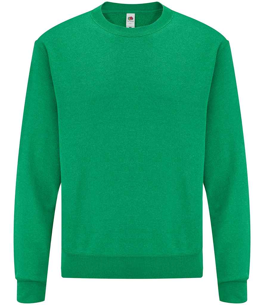 Fruit of the Loom SS9 Heather Green Front -  Ready to be Embroidered and Printed by Custard Workwear - Cheap Personalised and Customised Workwear in Nottinghamshire, Derbyshire and Leicestershire
