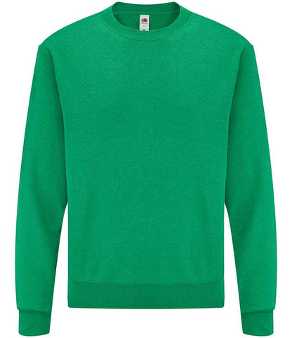 Fruit of the Loom SS9 Heather Green Front -  Ready to be Embroidered and Printed by Custard Workwear - Cheap Personalised and Customised Workwear in Nottinghamshire, Derbyshire and Leicestershire