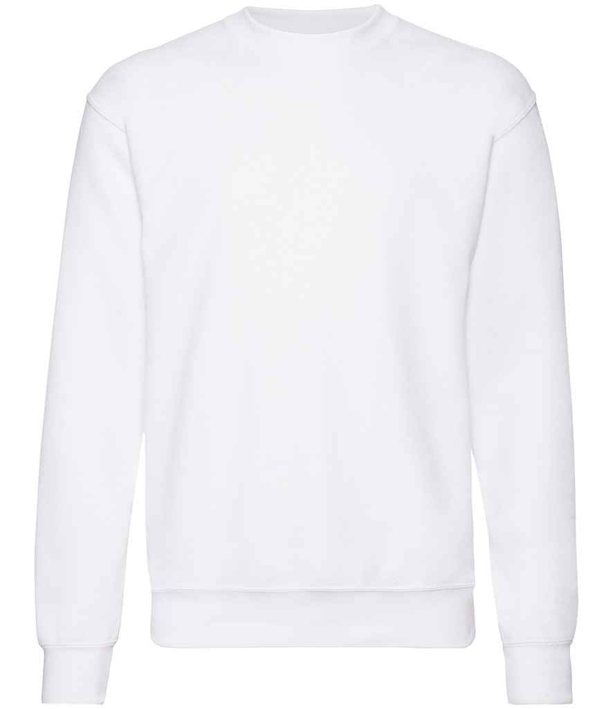 Fruit of the Loom SS9 White Front -  Ready to be Embroidered and Printed by Custard Workwear - Cheap Personalised and Customised Workwear in Nottinghamshire, Derbyshire and Leicestershire