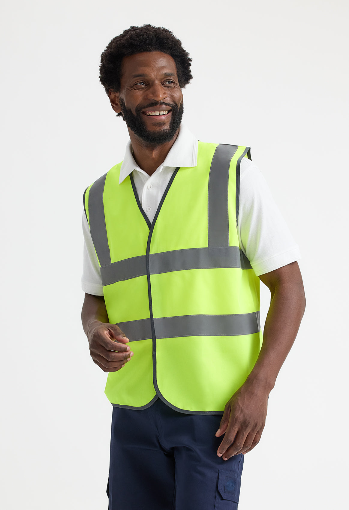 Uneek UC801 - Hi-Vis Vest Ready to be Printed by Custard Workwear - Cheap Personalised and Customised Workwear in Nottinghamshire, Derbyshire and Leicestershire
