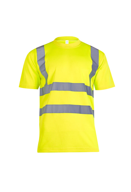 Uneek UC810 - Hi-Vis T-Shirt Ready to be Printed by Custard Workwear - Cheap Personalised and Customised Workwear in Nottinghamshire, Derbyshire and Leicestershire