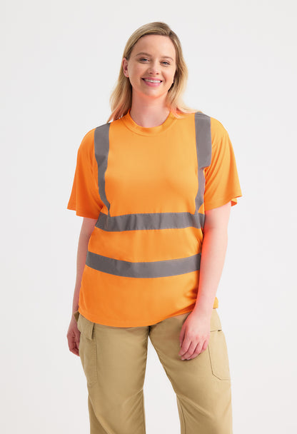 Uneek UC810 - Hi-Vis T-Shirt Ready to be Printed by Custard Workwear - Cheap Personalised and Customised Workwear in Nottinghamshire, Derbyshire and Leicestershire