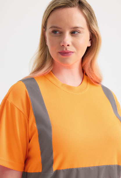 Uneek UC810 - Hi-Vis T-Shirt Ready to be Printed by Custard Workwear - Cheap Personalised and Customised Workwear in Nottinghamshire, Derbyshire and Leicestershire