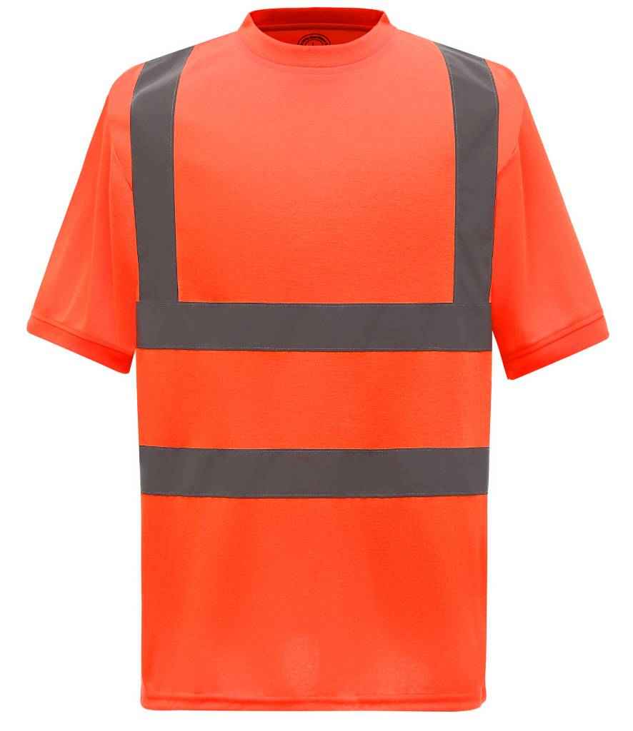 Yoko YK010 Orange Front -  Ready to be Printed by Custard Workwear - Cheap Personalised and Customised Workwear in Nottinghamshire, Derbyshire and Leicestershire