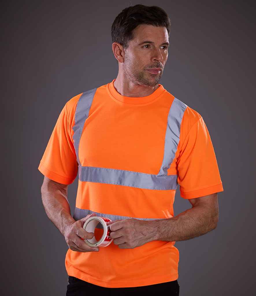 Yoko YK010 Orange Model -  Ready to be Printed by Custard Workwear - Cheap Personalised and Customised Workwear in Nottinghamshire, Derbyshire and Leicestershire