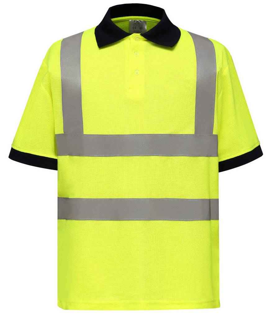 Yoko YK015 Yellow Front -  Ready to be Embroidered and Printed by Custard Workwear - Cheap Personalised and Customised Workwear in Nottinghamshire, Derbyshire and Leicestershire