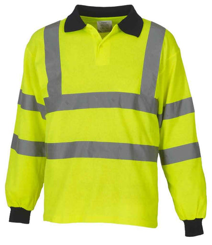 Yoko YK016 Yellow Front -  Ready to be Embroidered and Printed by Custard Workwear - Cheap Personalised and Customised Workwear in Nottinghamshire, Derbyshire and Leicestershire