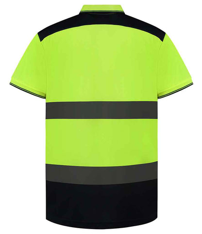 Yoko YK017 Yellow/Navy Back -  Ready to be Printed by Custard Workwear - Cheap Personalised and Customised Workwear in Nottinghamshire, Derbyshire and Leicestershire