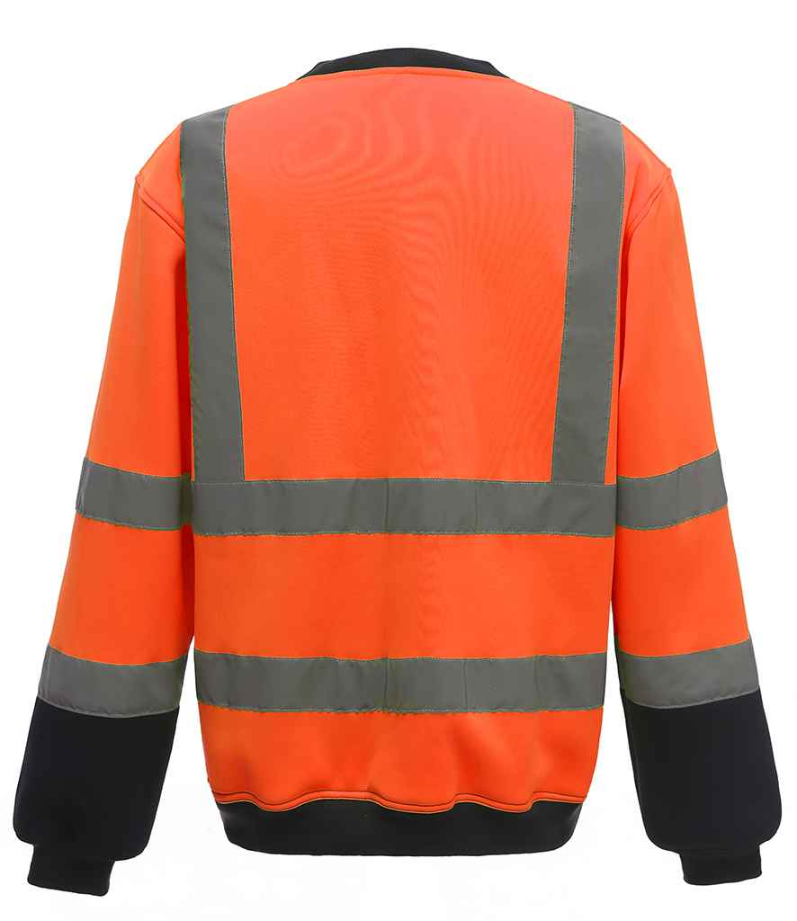 Yoko YK030 Orange/Navy Back -  Ready to be Embroidered and Printed by Custard Workwear - Cheap Personalised and Customised Workwear in Nottinghamshire, Derbyshire and Leicestershire