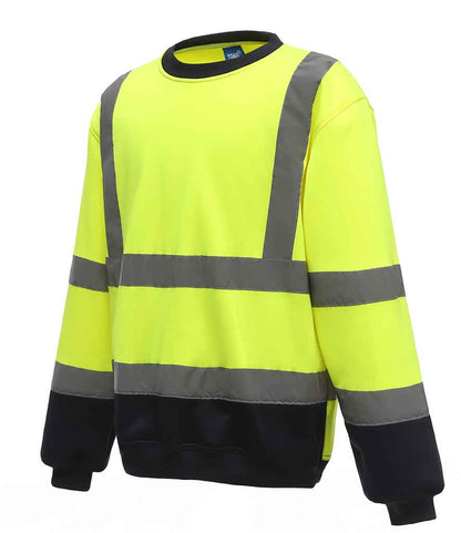 Yoko YK030 Yellow/Navy Front -  Ready to be Embroidered and Printed by Custard Workwear - Cheap Personalised and Customised Workwear in Nottinghamshire, Derbyshire and Leicestershire