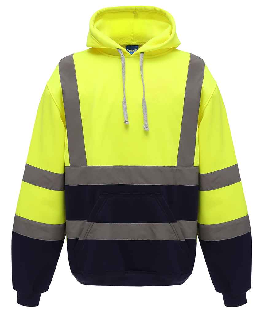 Yoko YK031 Yellow/Navy Front -  Ready to be Embroidered and Printed by Custard Workwear - Cheap Personalised and Customised Workwear in Nottinghamshire, Derbyshire and Leicestershire