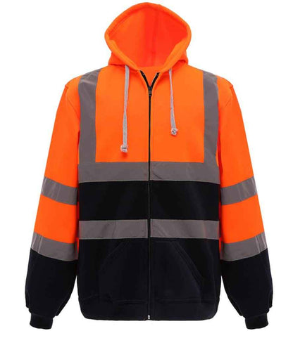 Yoko YK032 Orange/Navy Front -  Ready to be Embroidered and Printed by Custard Workwear - Cheap Personalised and Customised Workwear in Nottinghamshire, Derbyshire and Leicestershire