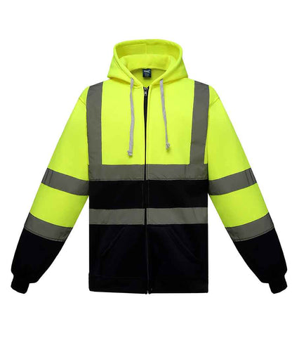 Yoko YK032 Yellow/Navy Front -  Ready to be Embroidered and Printed by Custard Workwear - Cheap Personalised and Customised Workwear in Nottinghamshire, Derbyshire and Leicestershire