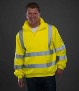 YK033 - Hi-Vis Zip Neck Sweatshirt
