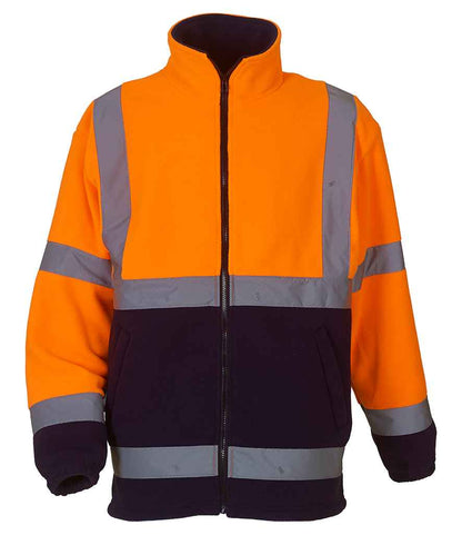 Yoko YK060 Orange/Navy Front -  Ready to be Embroidered by Custard Workwear - Cheap Personalised and Customised Workwear in Nottinghamshire, Derbyshire and Leicestershire
