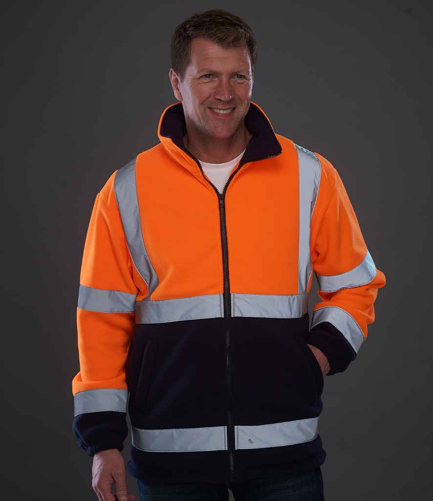 Yoko YK060 Orange/Navy Model -  Ready to be Embroidered by Custard Workwear - Cheap Personalised and Customised Workwear in Nottinghamshire, Derbyshire and Leicestershire