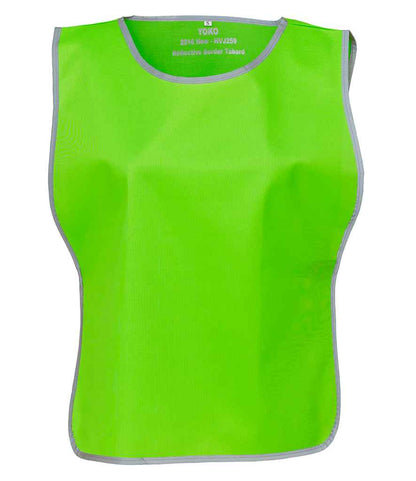 Yoko YK100 Lime Green Front -  Ready to be Printed by Custard Workwear - Cheap Personalised and Customised Workwear in Nottinghamshire, Derbyshire and Leicestershire